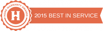 Badge | 2015 Best In Service Award | homewarrantyreviews.com